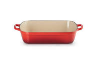 LE CREUSET PLAT RECTANGULAIRE EN FONTE EMAILLEE 33CM CERISE