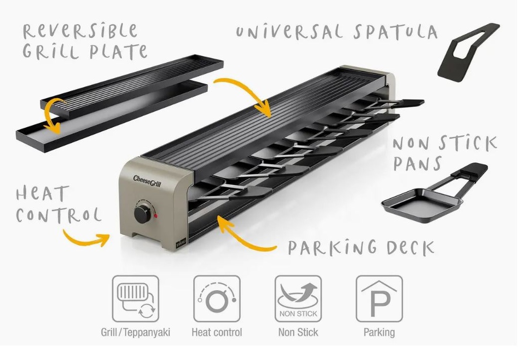 STÖCKLI RACLETTE CHEESEGRILL 6 IVORY GOLD