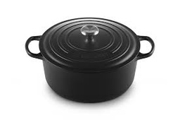 [21177220000430] LE CREUSET COCOTTE SIGNATURE RONDE 22CM NOIR MAT