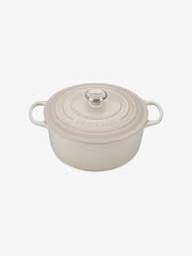 [21177247164430] LE CREUSET COCOTTE SIGNATURE RONDE 24CM MERINGUE