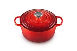 [21177260602430] LE CREUSET COCOTTE SIGNATURE RONDE 26CM CERISE