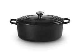 [21178310000430] LE CREUSET COCOTTE SIGNATURE OVALE 31CM NOIR MAT