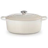 [21178317164430] LE CREUSET COCOTTE SIGNATURE OVALE 31CM MERINGUE