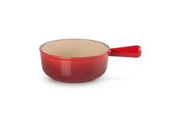 [20007240602460] LE CREUSET CAQUELON FONTE 24CM CERISE