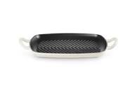 [20201307160422] LE CREUSET  PLAT GRILL RECTANGULAIRE SIGNATURE 30 CM  MERINGUE