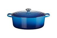 [21178312202430] LE CREUSET COCOTTE SIGNATURE OVALE 31CM AZURE