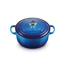 [21177242202430] LE CREUSET COCOTTE SIGNATURE RONDE 24CM AZURE