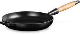 [20258260000422] LE CREUSET POÊLE SIGNATURE AVEC MANCHE EN BOIS 26 CM NOIR MAT
