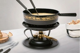 [7566.722214AA] STÖCKLI SET FONDUE AU FROMAGE CLASSIC L' ALPAGE NOIR